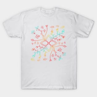 Gradient floral T-Shirt